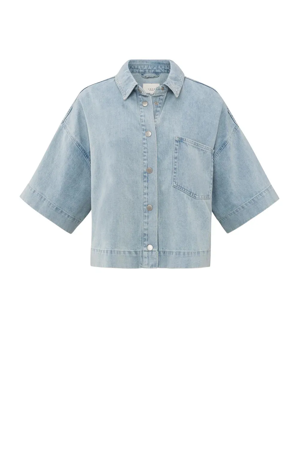 Yaya Oversized Cropped Denim Jacket sold by Boutique with Grace product image thumbnail 2