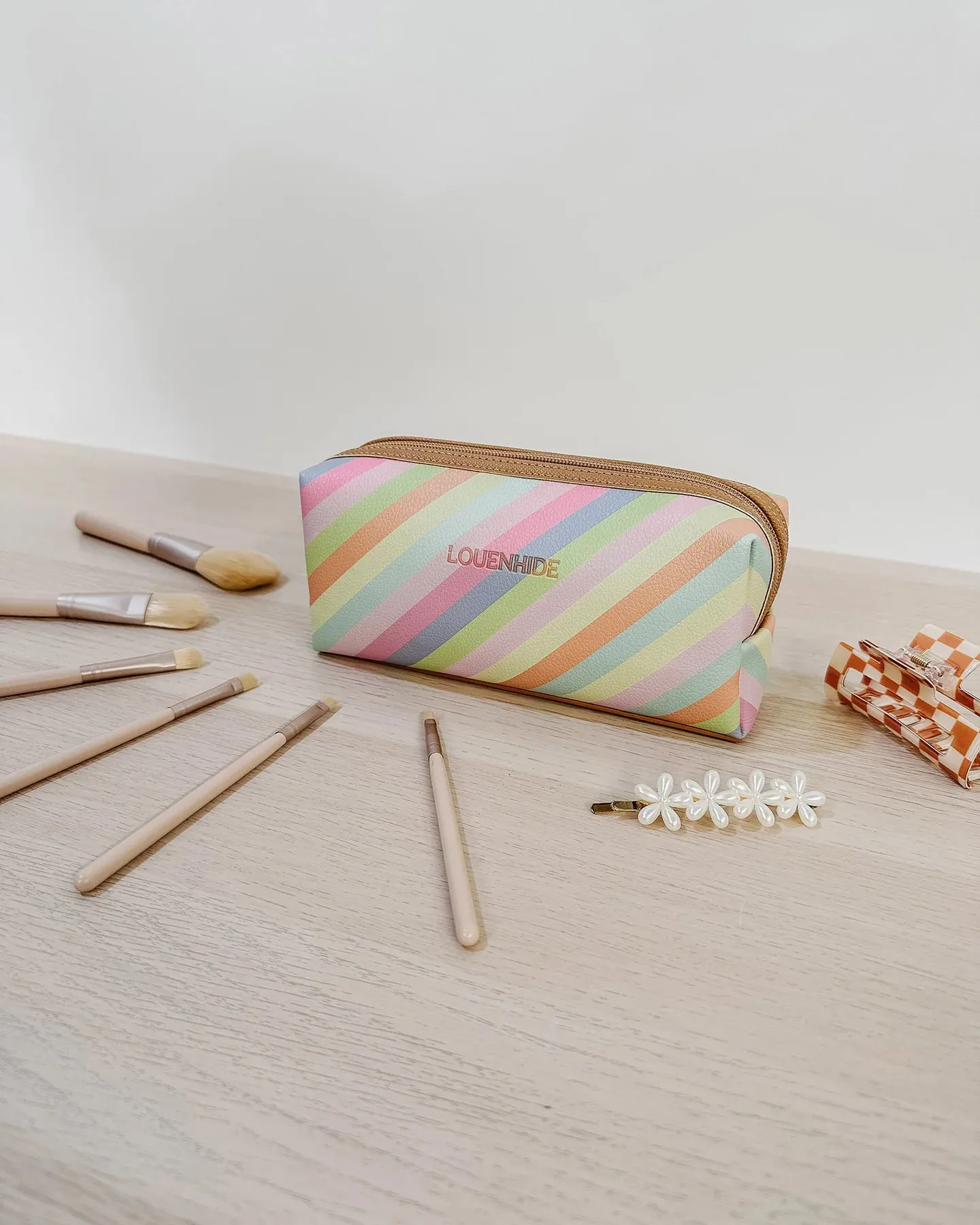 Louenhide Brianna Makeup Bag/Brush Set - Pastel sold by Boutique with Grace