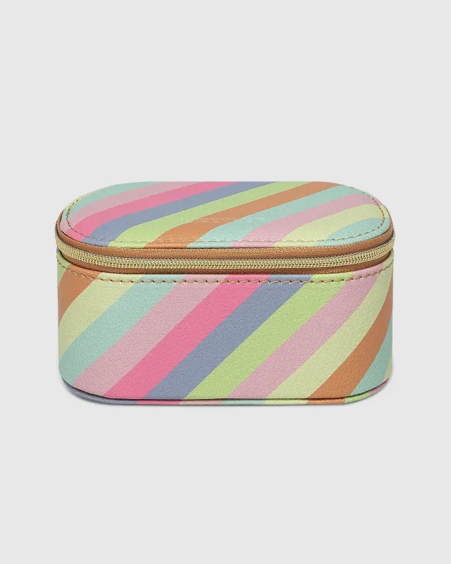 Louenhide Olive Jewelry Case - Pastel Stripe sold by Boutique with Grace