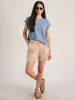 White Stuff Claudia Trim Tee - Mid Blue sold by Boutique with Grace