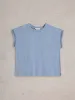 White Stuff Claudia Trim Tee - Mid Blue sold by Boutique with Grace