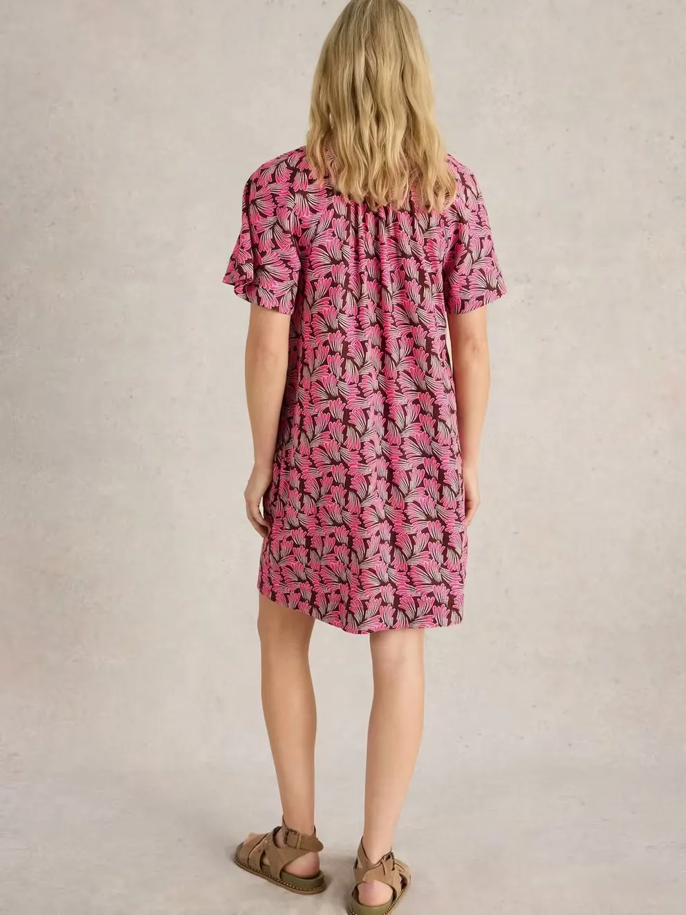 White Stuff Lindsay Linen Blend Dress - Pink Print sold by Boutique with Grace product image thumbnail 4