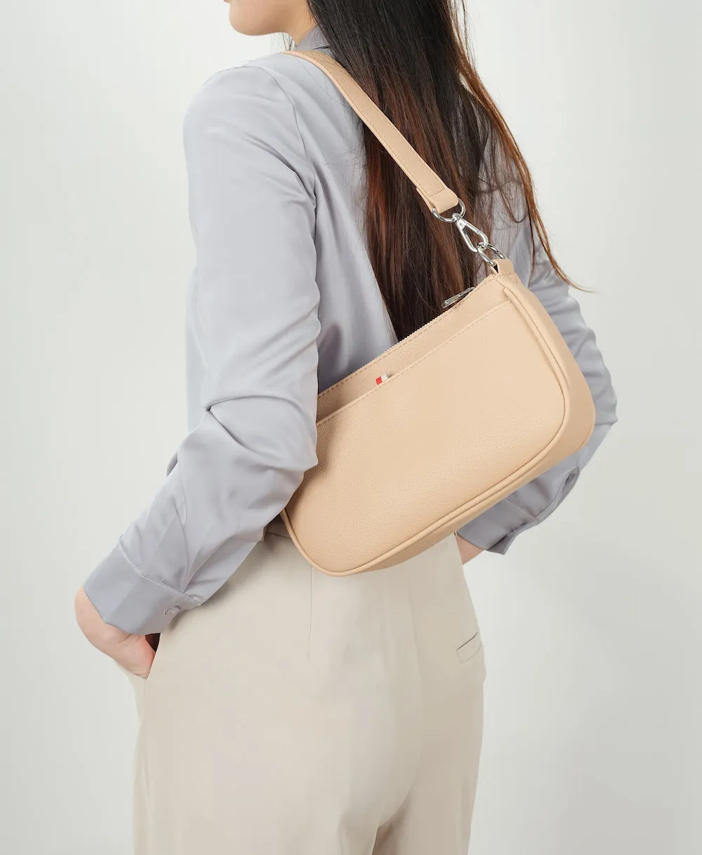 co-lab Chloe Baguette Crossbody - Beige sold by Boutique with Grace