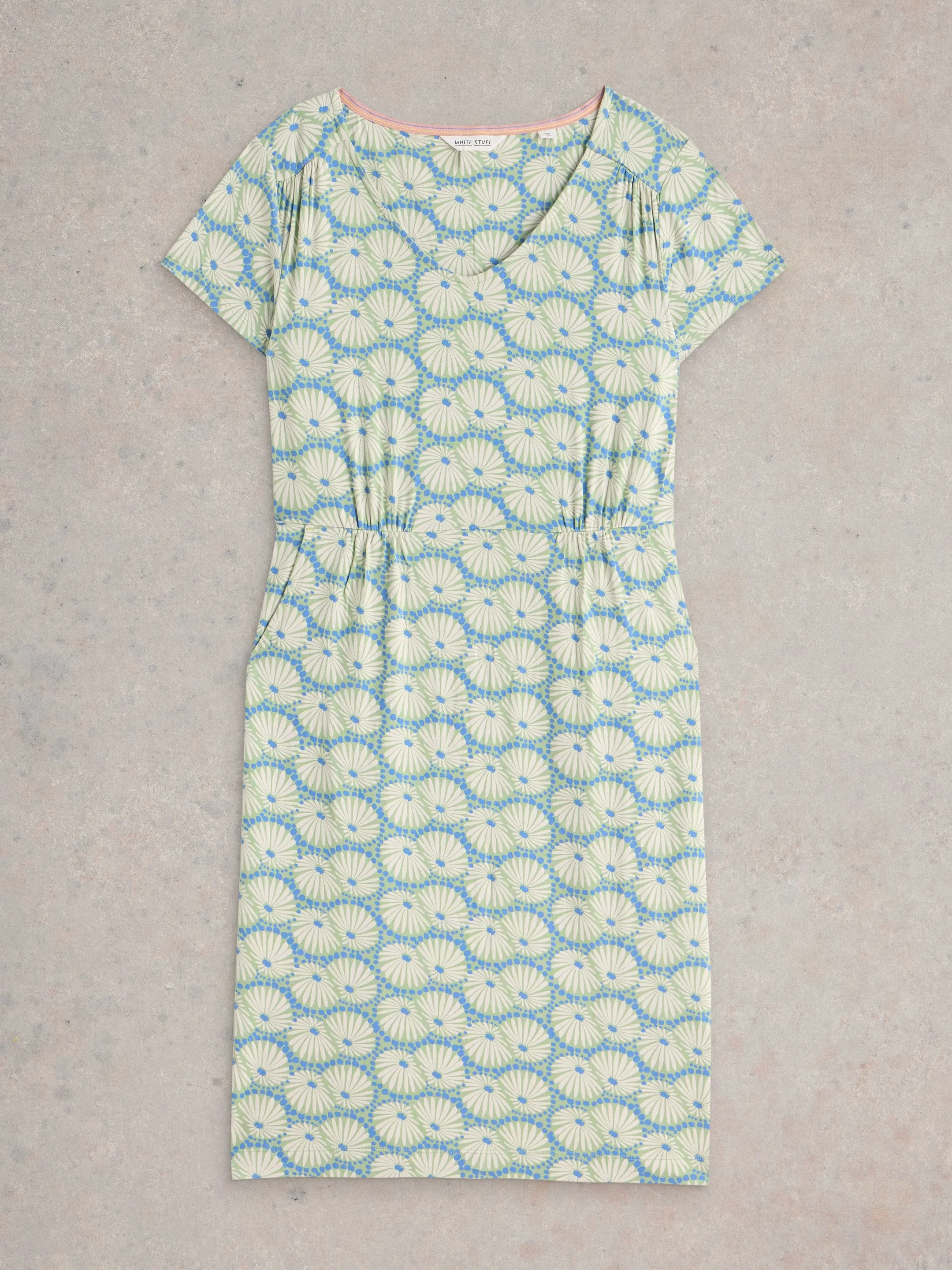 White Stuff Tallie Jersey Dress - Green Multi sold by Boutique with Grace
