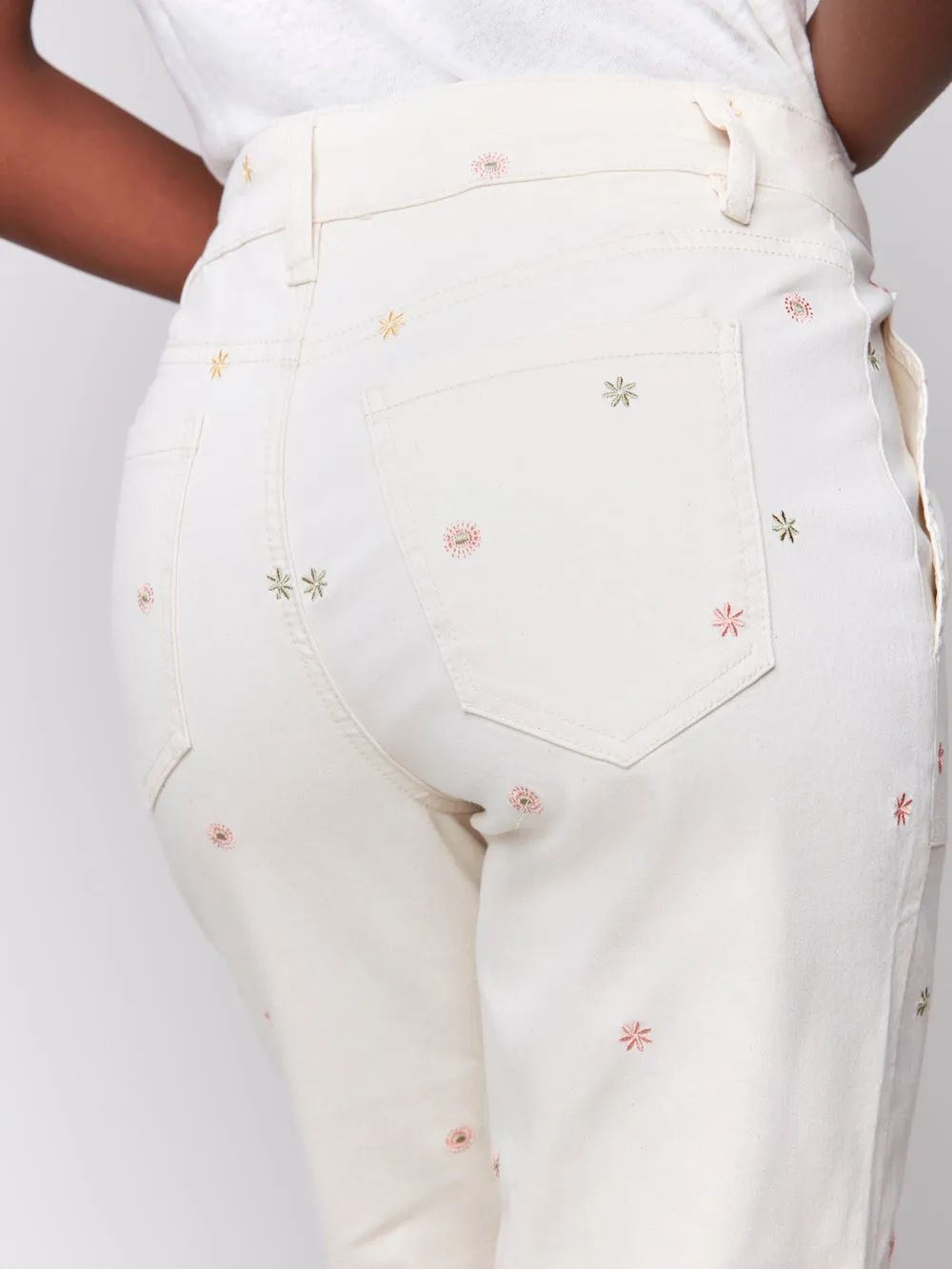 Charlie B Ryanne Embroidered Pant - Natural sold by Boutique with Grace product image thumbnail 5