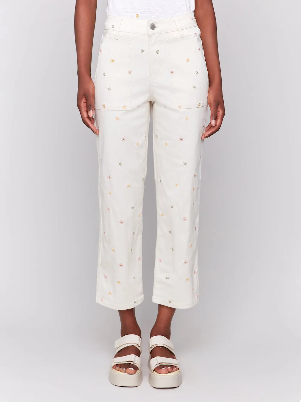 Charlie B Ryanne Embroidered Pant - Natural sold by Boutique with Grace product image thumbnail 3