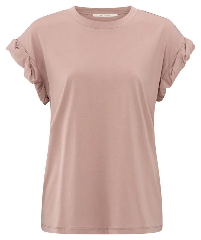 Yaya Roll-Up T-Shirt - Soft Mauve Pink sold by Boutique with Grace