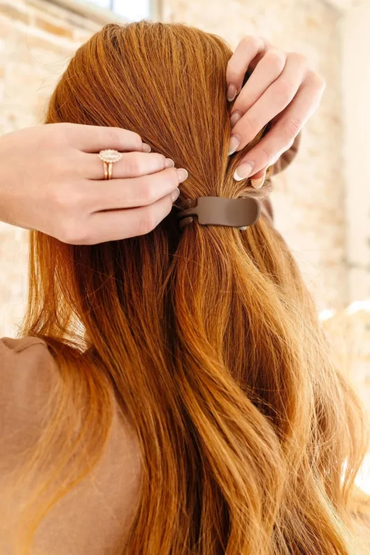 ANDi Skinny Ponytail Clip - Brown sold by Boutique with Grace