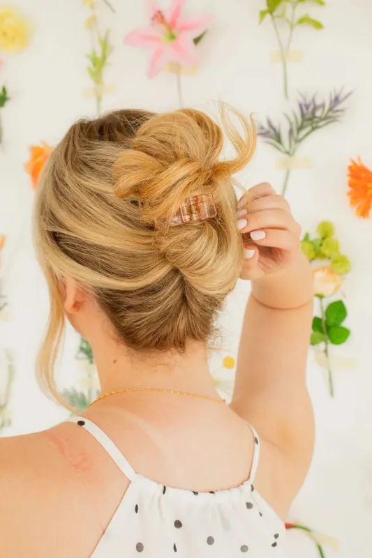 ANDi Skinny Ponytail Clip - Crystal Pink sold by Boutique with Grace