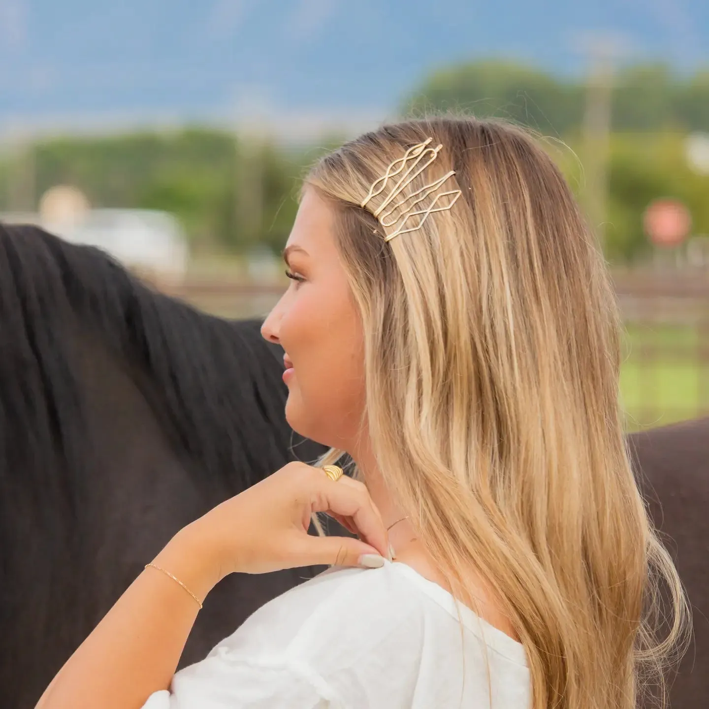 ANDi Golden Lasso Bobby Pins sold by Boutique with Grace product image thumbnail 2