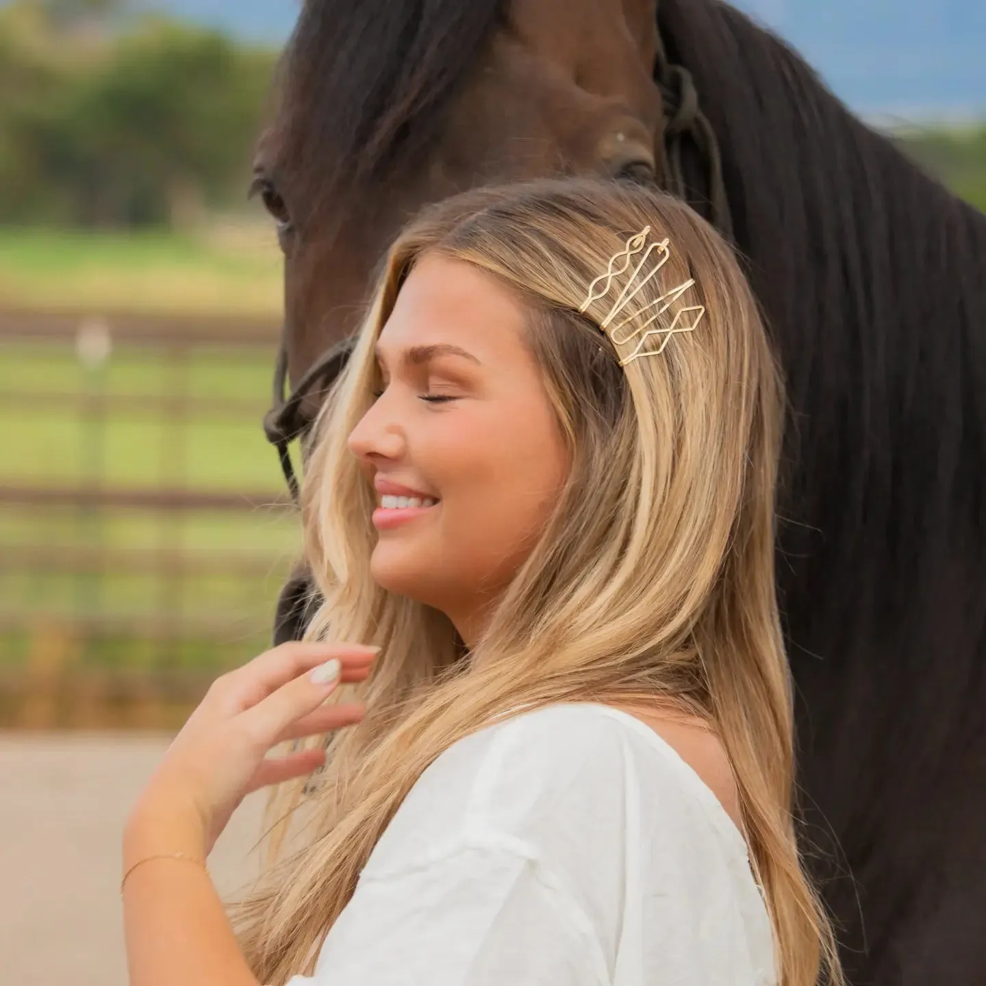 ANDi Golden Lasso Bobby Pins sold by Boutique with Grace product image thumbnail 3