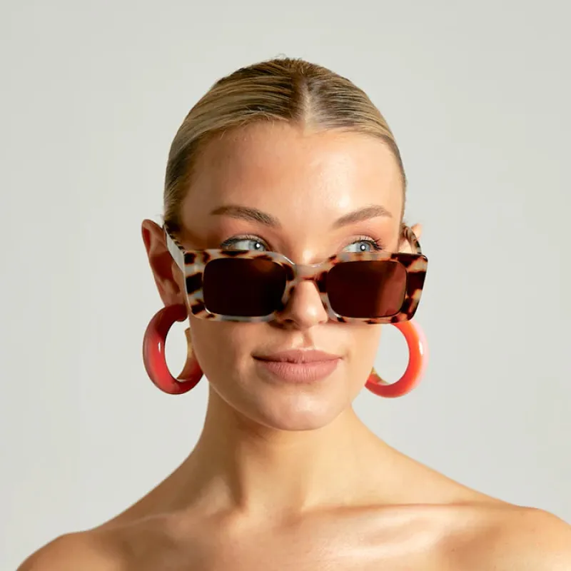 Shady Lady Paige Sunglasses - Light Tortoise made by Boutique with Grace