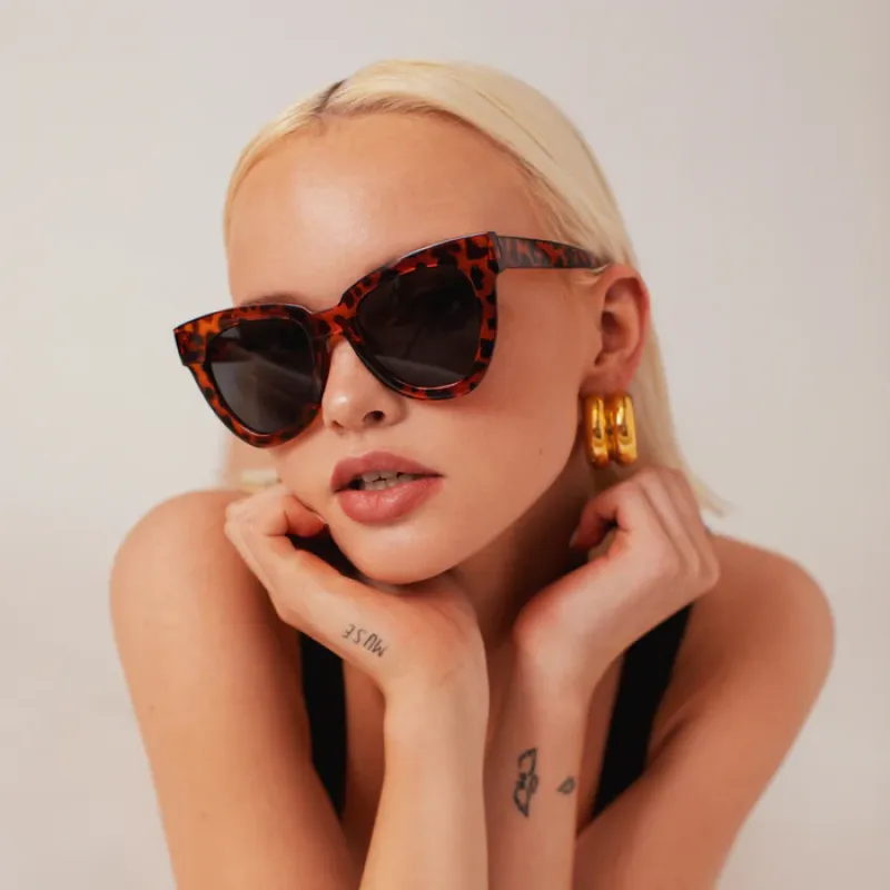 Shady Lady Hayley Sunglasses - Leopard sold by Boutique with Grace