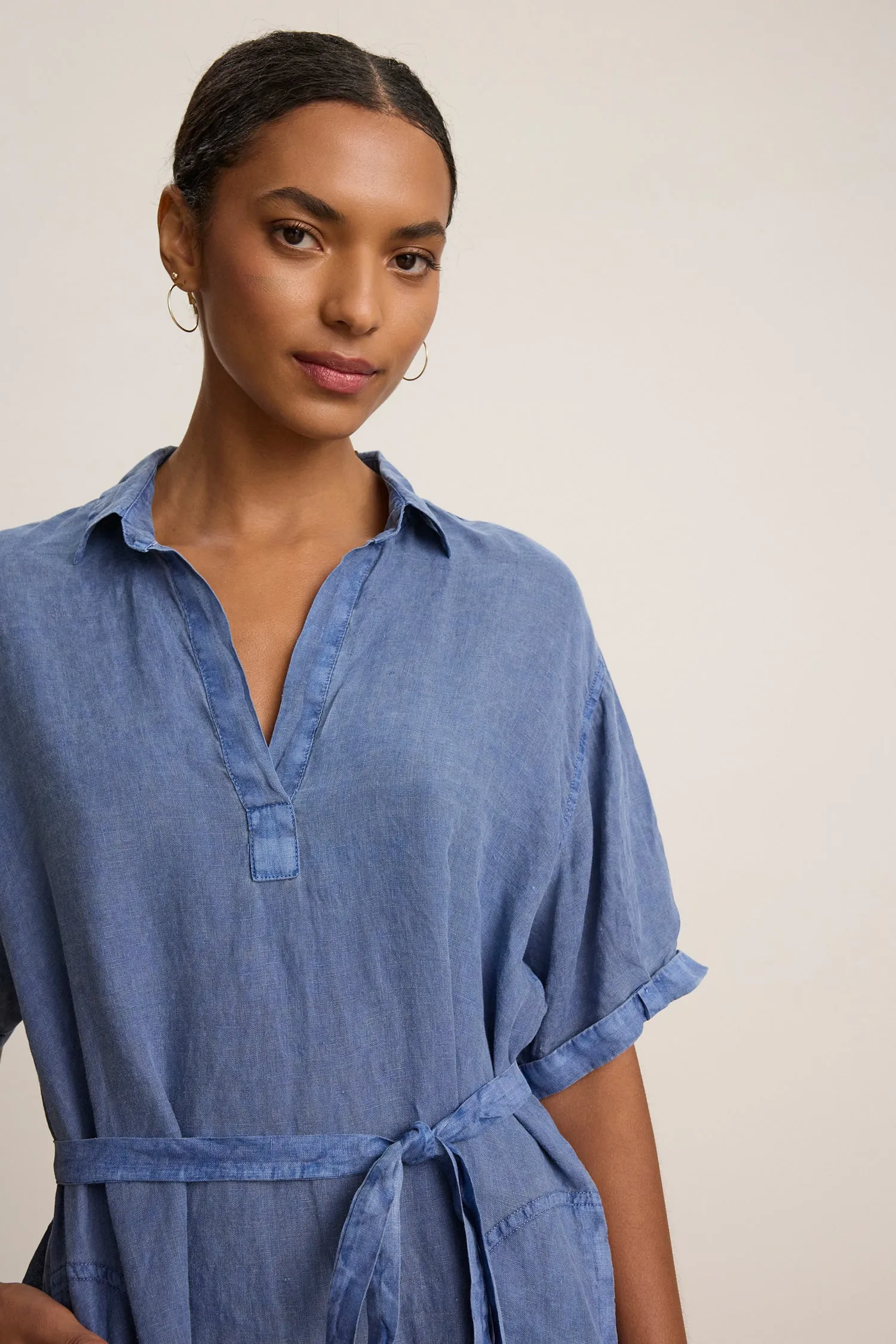 Velvet Stella Woven Linen Dress - Indigo sold by Boutique with Grace product image thumbnail 5