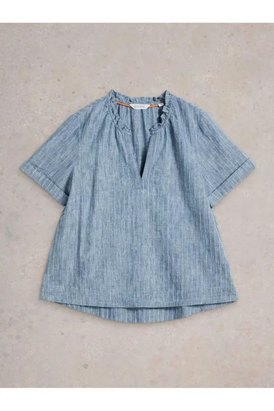 White Stuff Teakie Stripe Top - Blue Multi sold by Boutique with Grace