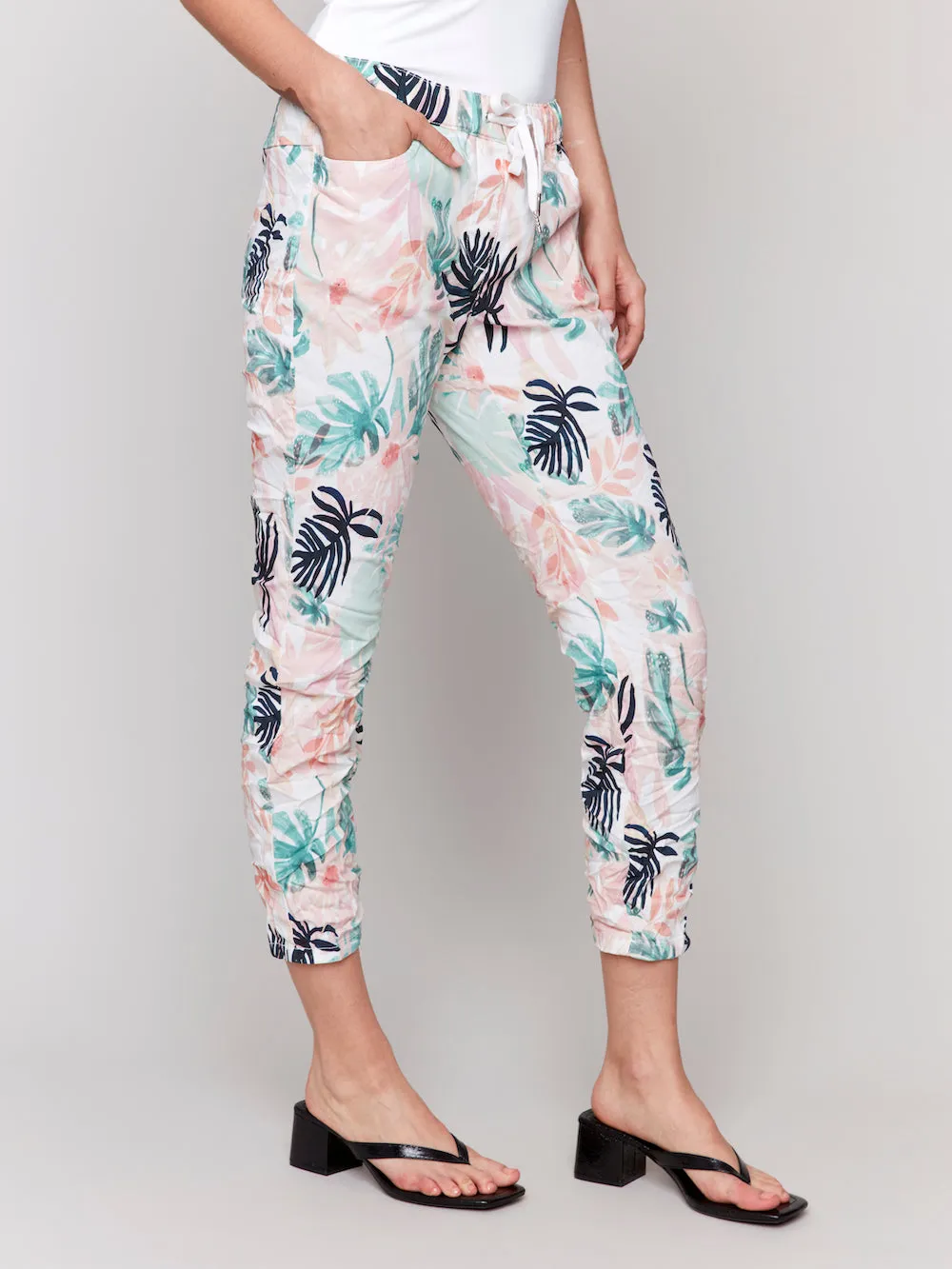Charlie B Printed Crinkle Jogger - Lush sold by Boutique with Grace product image thumbnail 4