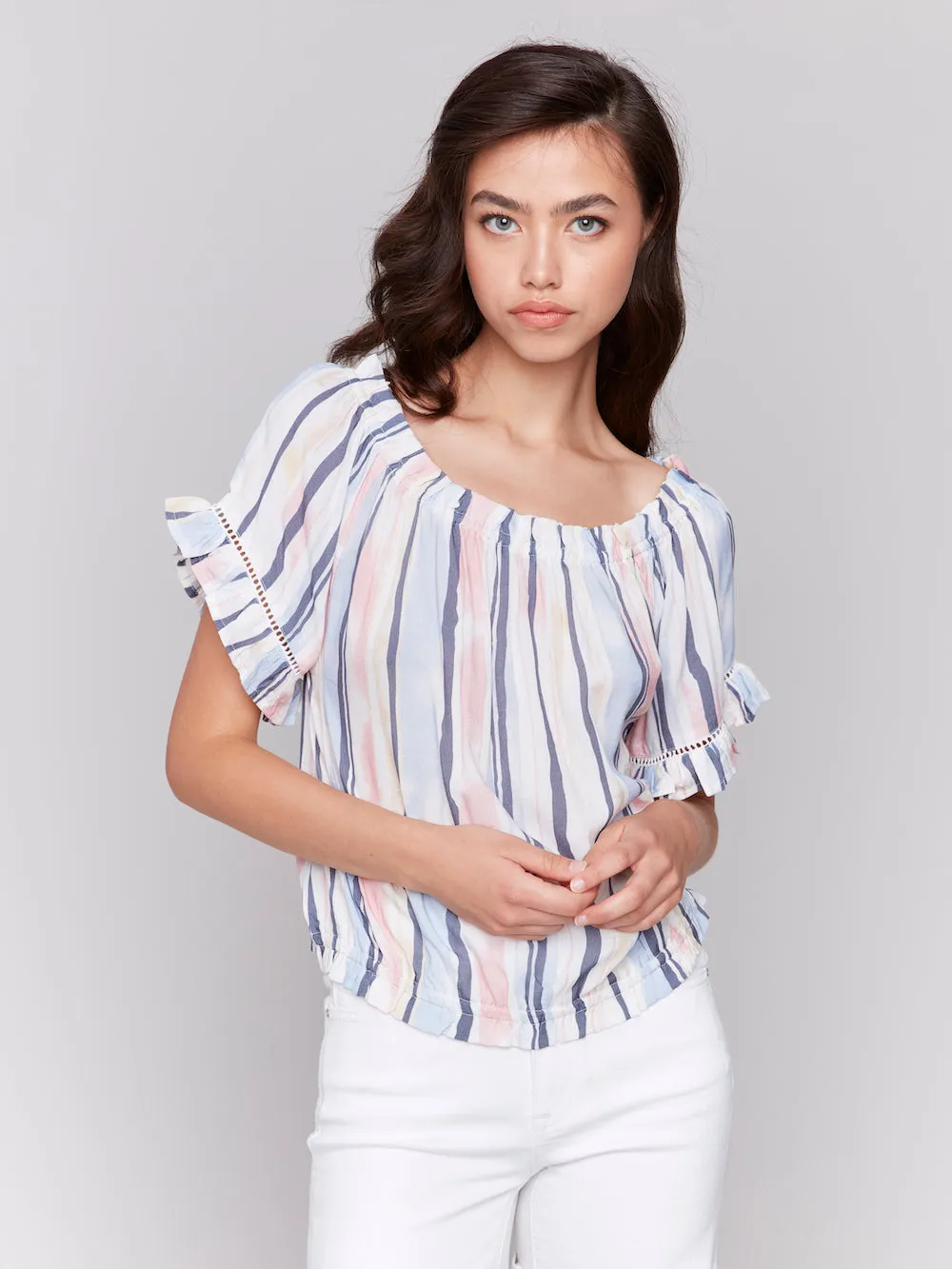 Charlie B Maisy Peasant Blouse - Nautical sold by Boutique with Grace product image thumbnail 2