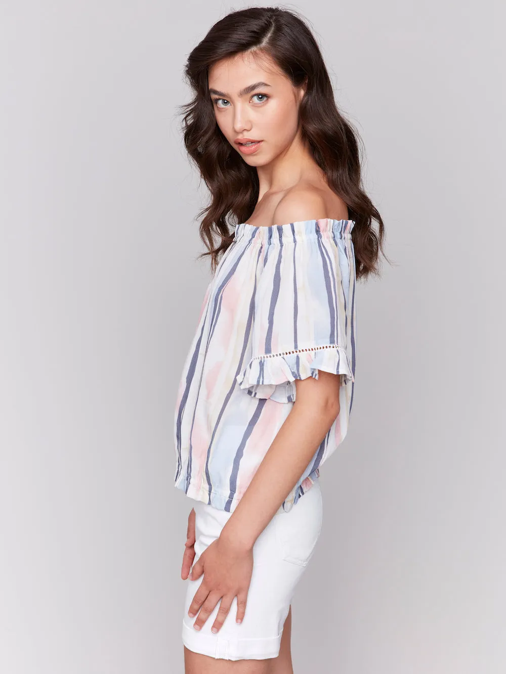 Charlie B Maisy Peasant Blouse - Nautical sold by Boutique with Grace product image thumbnail 5
