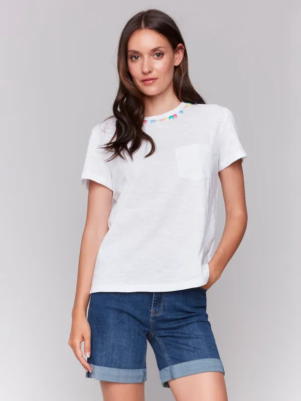Charlie B Lara Tee - White made by Charlie B