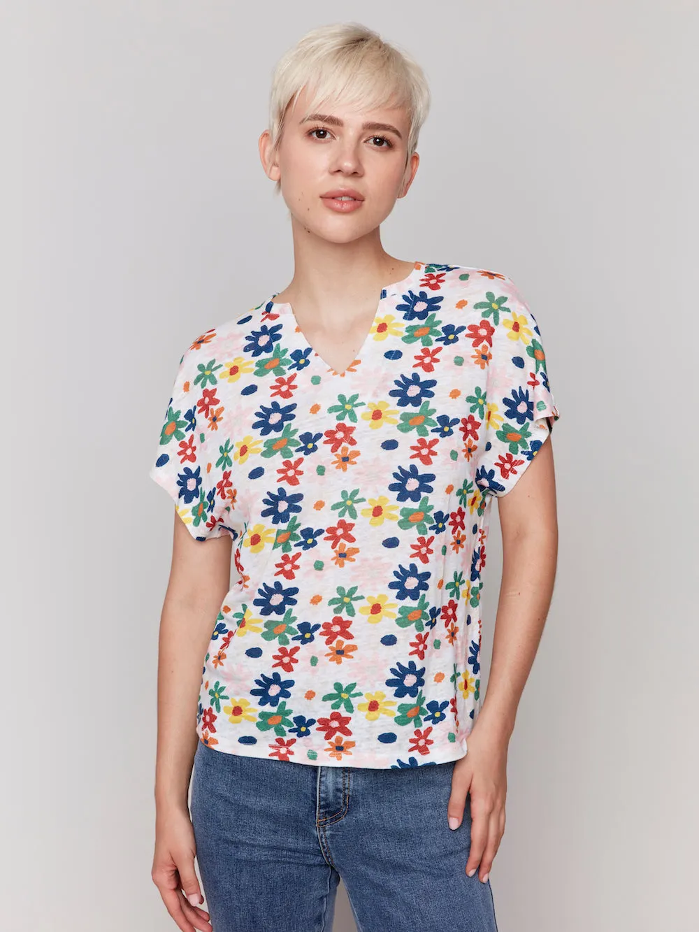 Charlie B Jolie Dolman Top - Daisies sold by Boutique with Grace