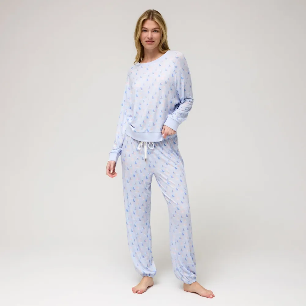 Honeydew Star Seeker PJ Set - Sailboats sold by Boutique with Grace