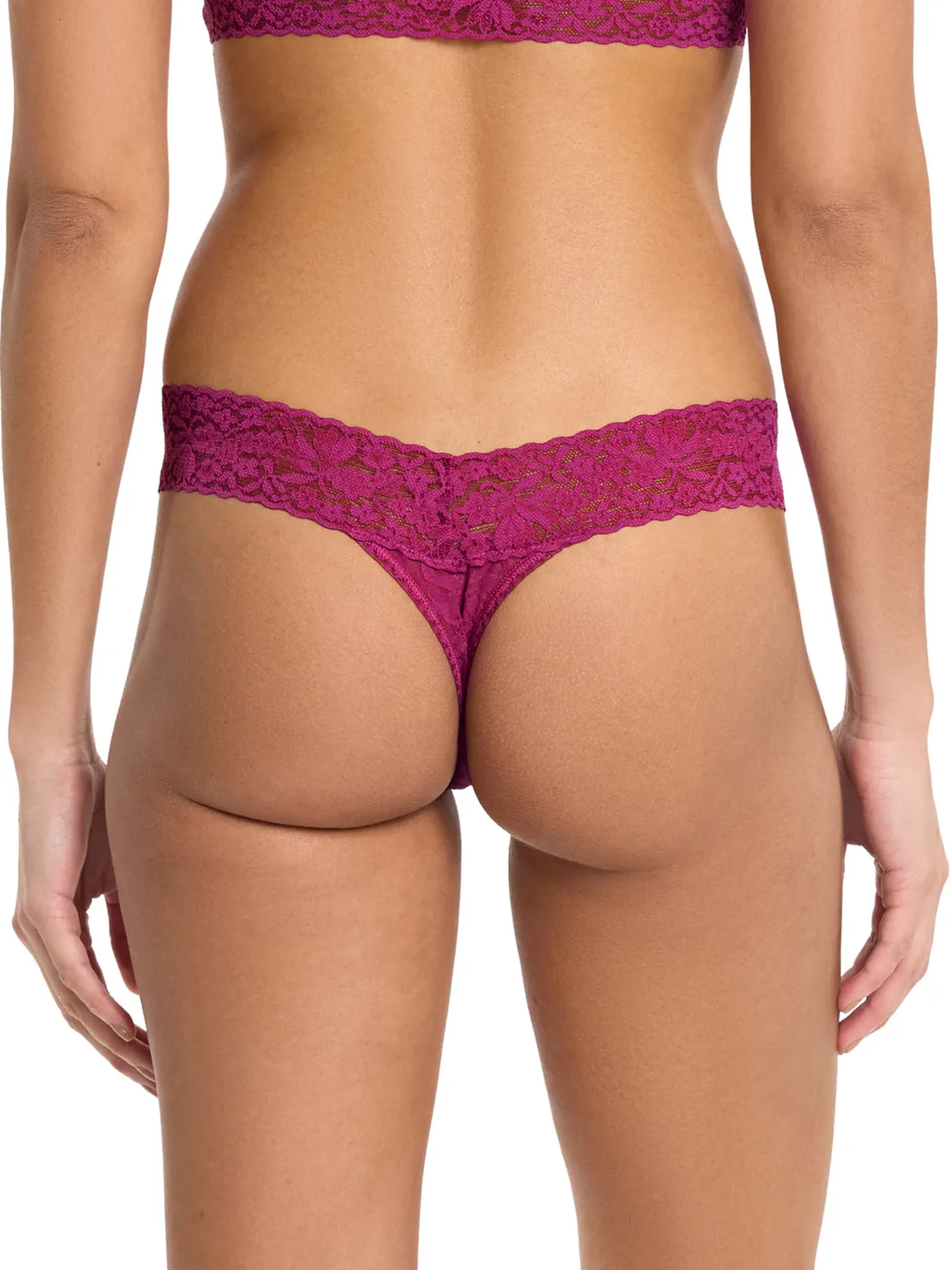 Hanky Panky Flora Lace Low Rise Thong - Picking Plums sold by Boutique with Grace product image thumbnail 2