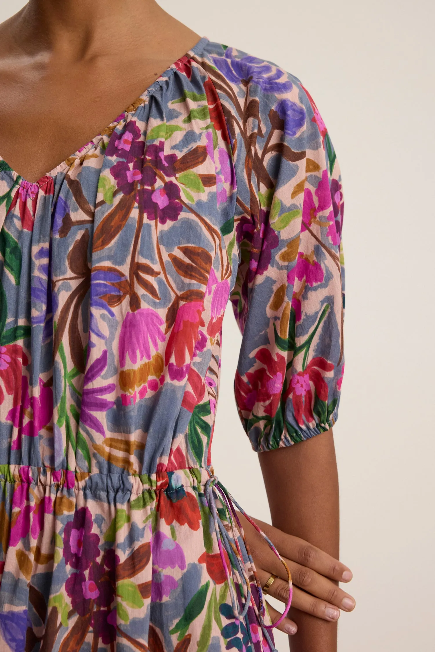 Velvet Hazel Printed Voile Dress - Tahiti sold by Boutique with Grace product image thumbnail 4