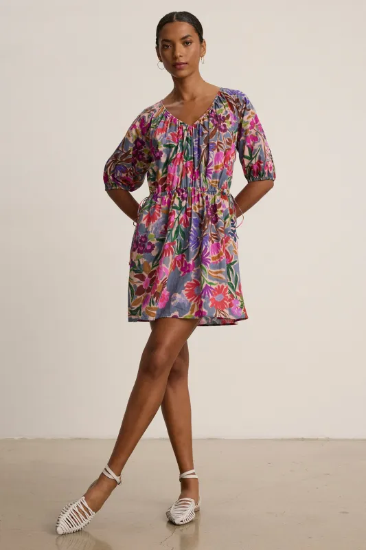 Velvet Hazel Printed Voile Dress - Tahiti sold by Boutique with Grace