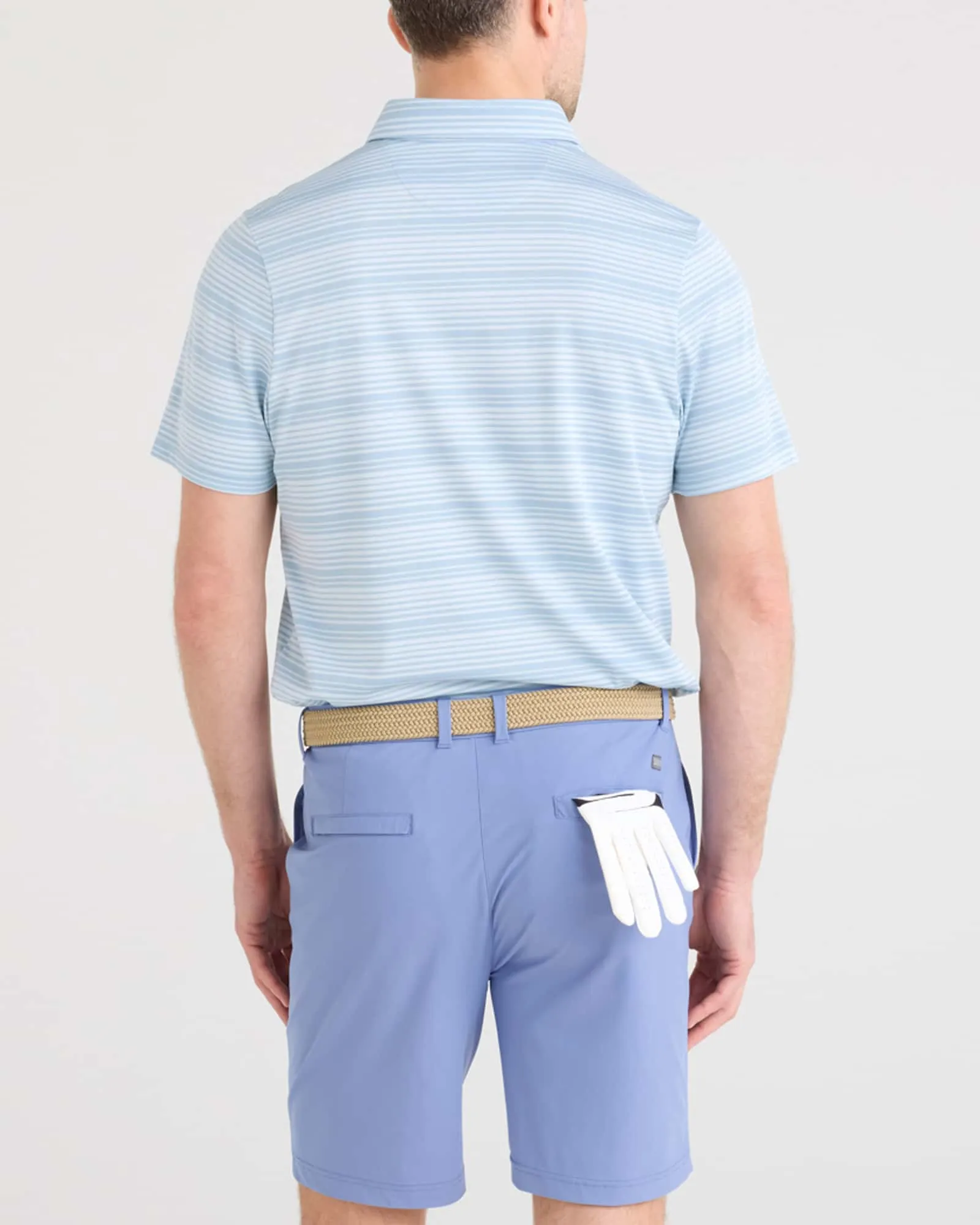 Saxx DropTemp Dry Polo - Shadow Stripe Light Blue sold by Boutique with Grace product image thumbnail 2
