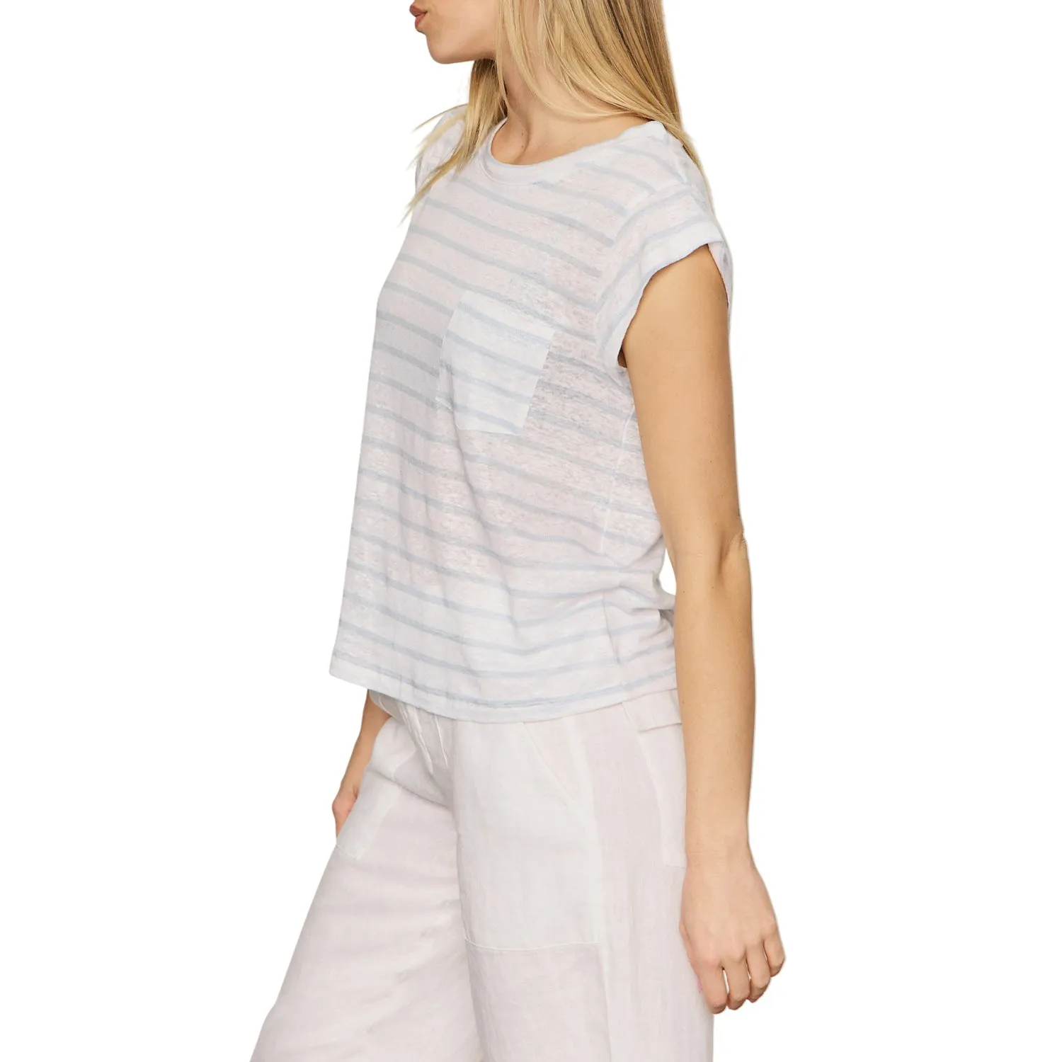 Sanctuary Relaxed Cap Sleeve Tee - Pacific Stripe sold by Boutique with Grace product image thumbnail 3