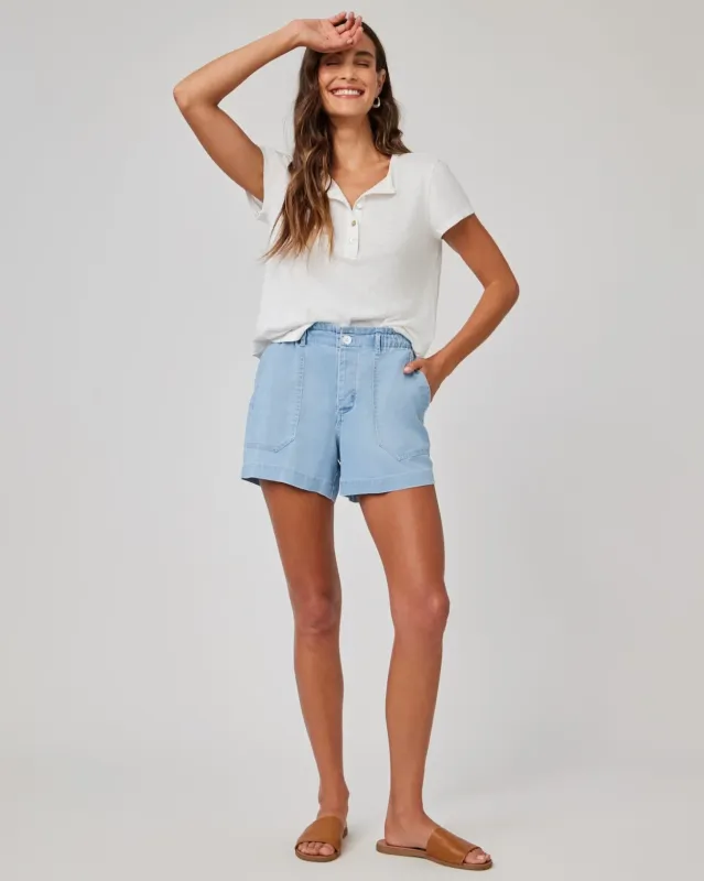 Bella Dahl Callie Ruffle Short - Malibu Mist Wash sold by Boutique with Grace