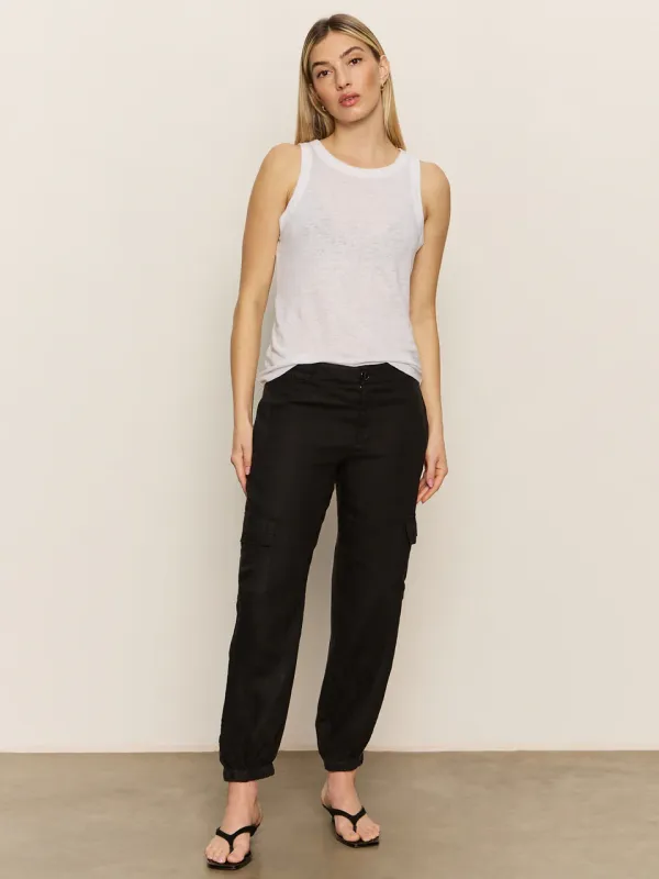 Sanctuary Take Over Linen Jogger - Black sold by Boutique with Grace