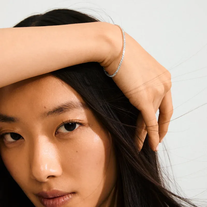 Pilgrim Arash Bracelet - Silver/Crystal sold by Boutique with Grace