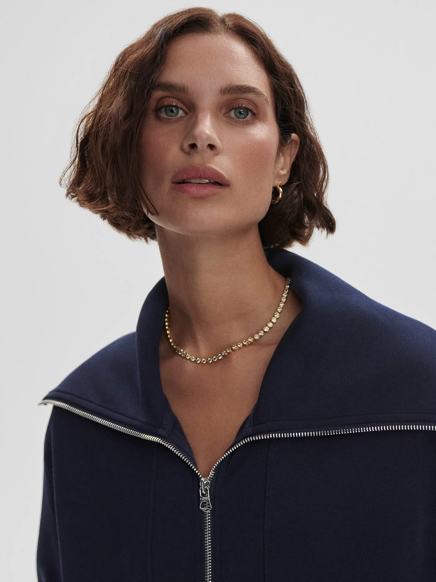 Varley Raleigh Zip-Through Sweater - Navy sold by Boutique with Grace product image thumbnail 2