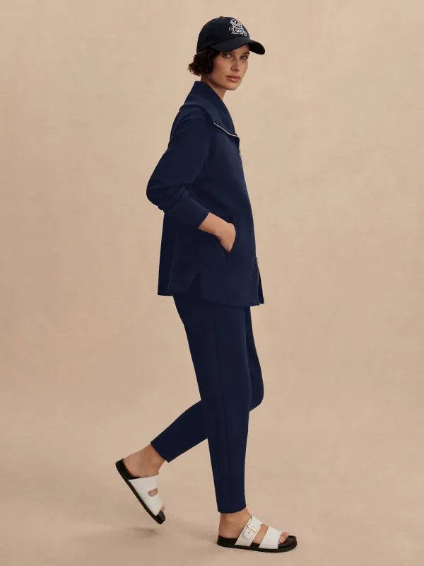 Varley Raleigh Zip-Through Sweater - Navy sold by Boutique with Grace