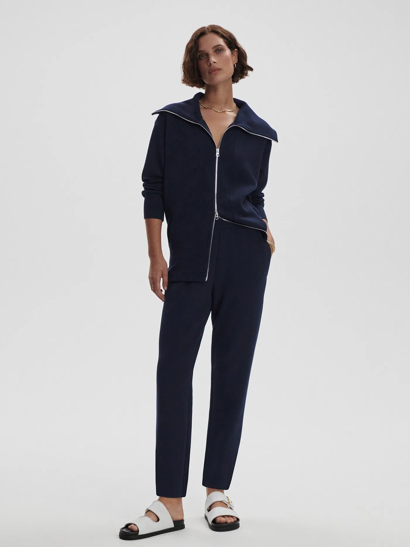 Varley Raleigh Zip-Through Sweater - Navy sold by Boutique with Grace product image thumbnail 4