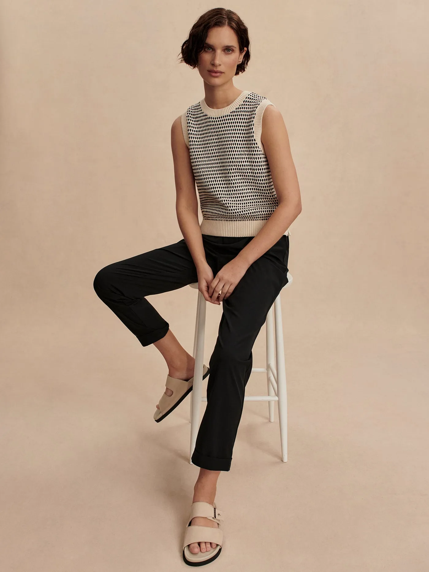 Varley Alana Slim Tapered Cuff Pant 29” - Black sold by Boutique with Grace