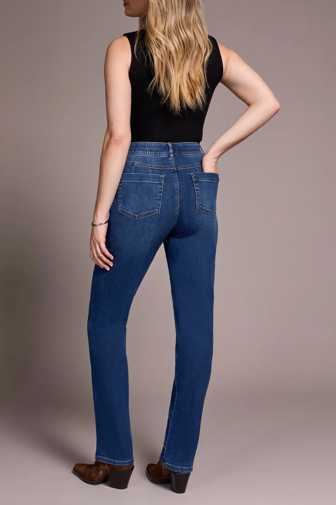 Tribal Sophia Pull-On Straight Jeans - Faded Blue sold by Boutique with Grace product image thumbnail 4