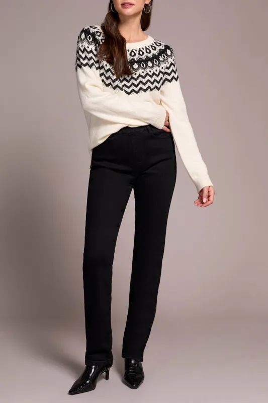 Tribal Sophia Pull-On Straight Jeans - Black sold by Boutique with Grace