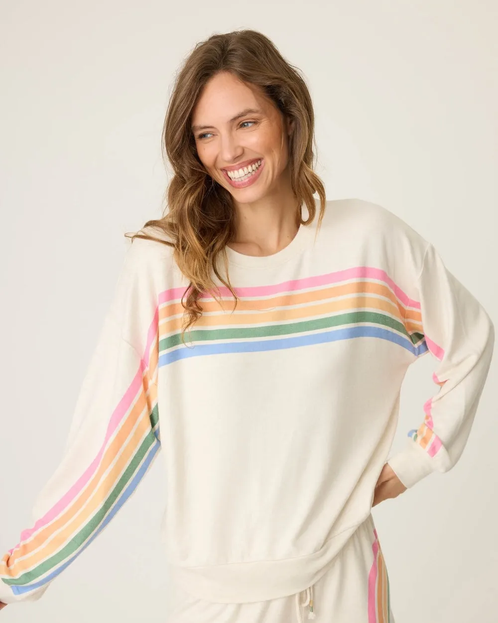 PJ Salvage Over The Rainbow Lounge Set - Oatmeal sold by Boutique with Grace