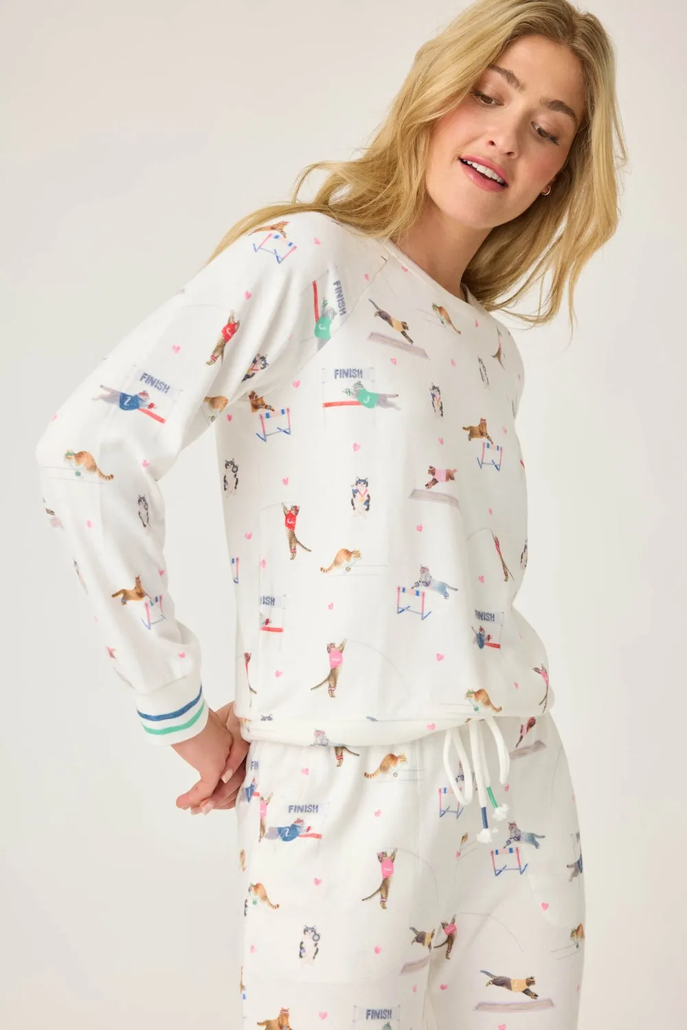 PJ Salvage Catletics PJ Set - Ivory sold by Boutique with Grace