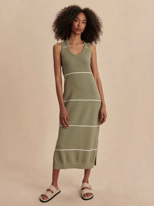 Varley Scott Scoop Neck Midi Dress - Seagrass sold by Boutique with Grace