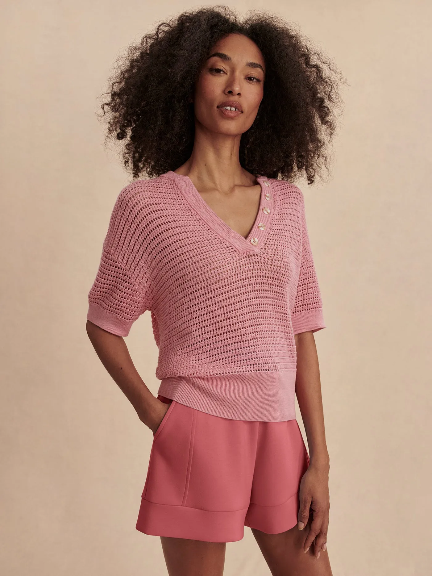 Varley Callie Knit Top - Sea Pink sold by Boutique with Grace product image thumbnail 3