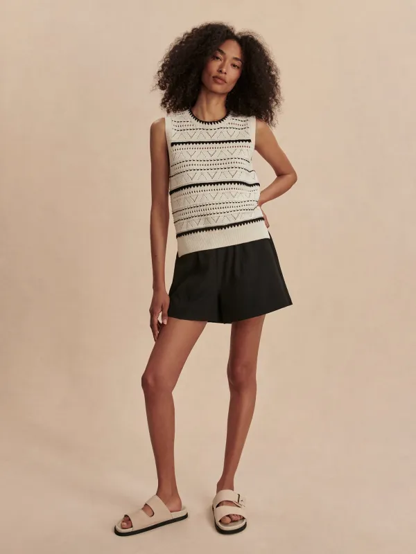Varley Athena Pointelle Knit Vest - Egret sold by Boutique with Grace