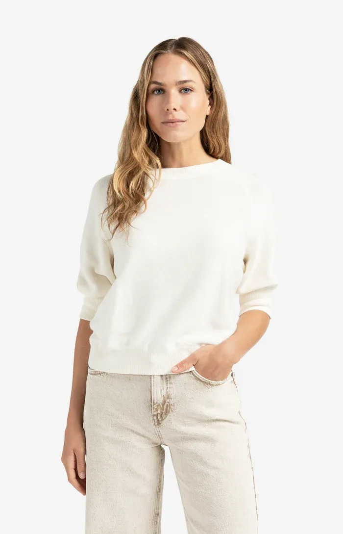 Yaya Raglan Sleeve Sweater - Wool White sold by Boutique with Grace product image thumbnail 3