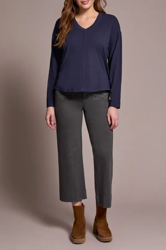 Tribal Phoebe V-Neck Top - Sapphire sold by Boutique with Grace