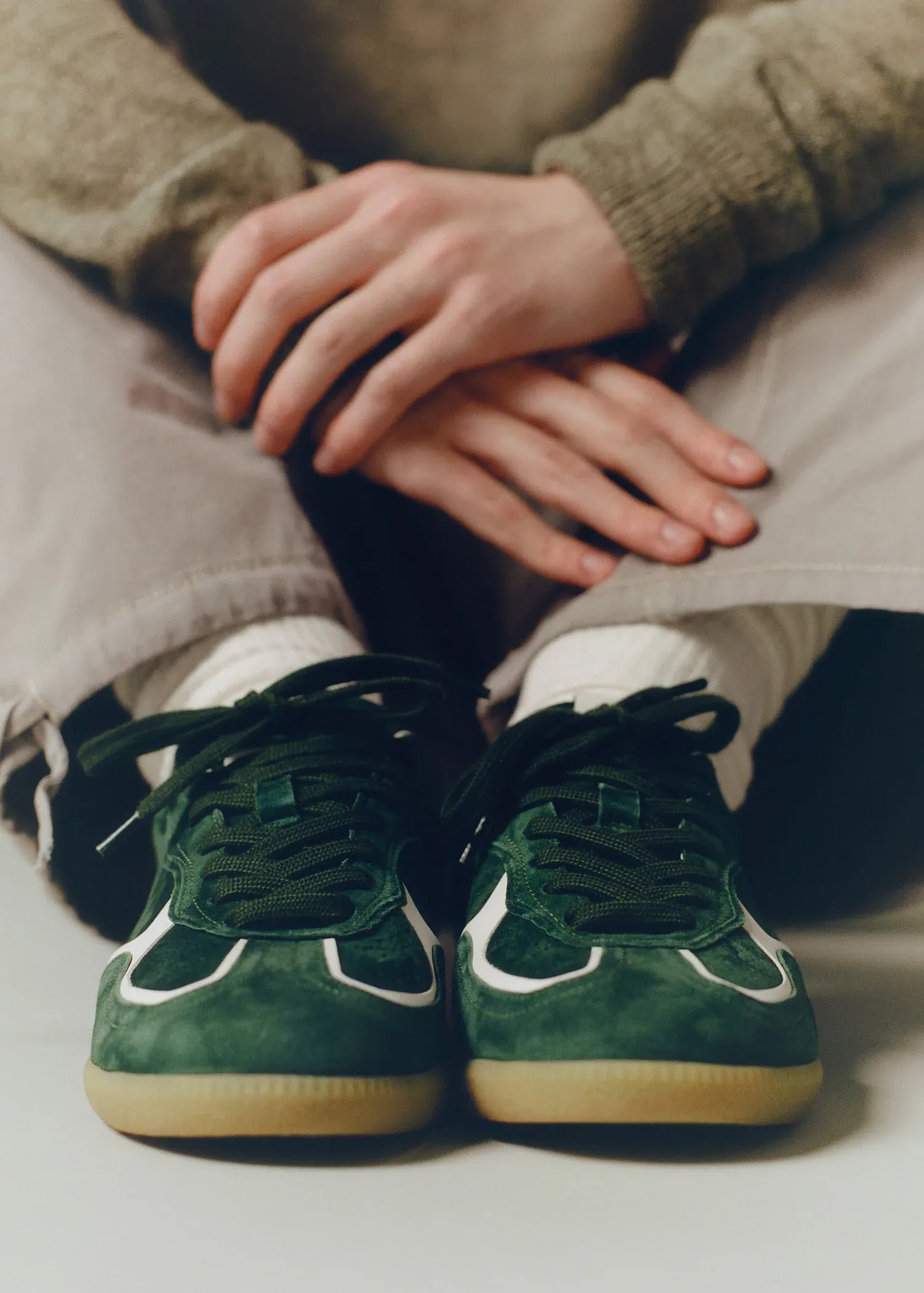 Alohas Rife Forest Green Leather Sneakers sold by Boutique with Grace