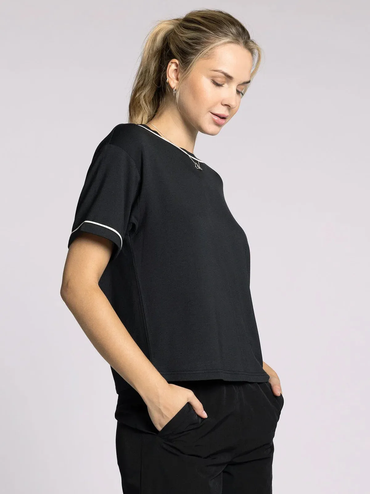 Thread & Supply Anne Tee - Black/White sold by Boutique with Grace product image thumbnail 2
