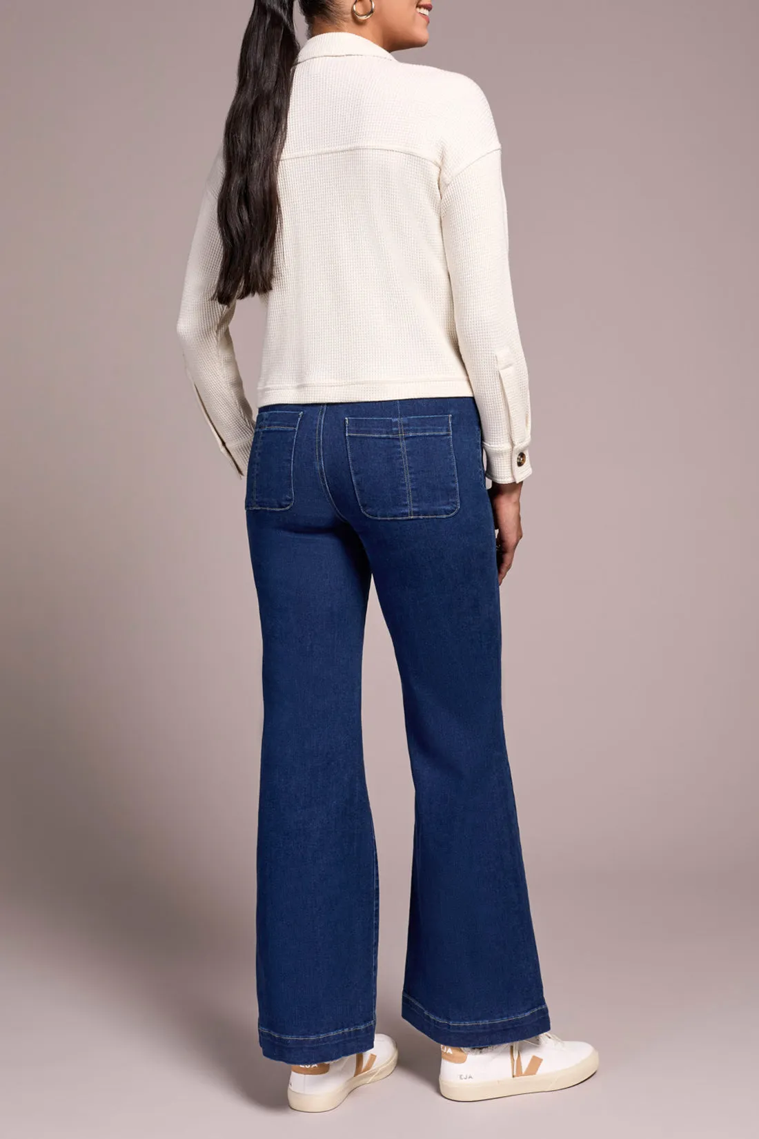 Tribal Violet Crop Shacket - Eggshell sold by Boutique with Grace product image thumbnail 4