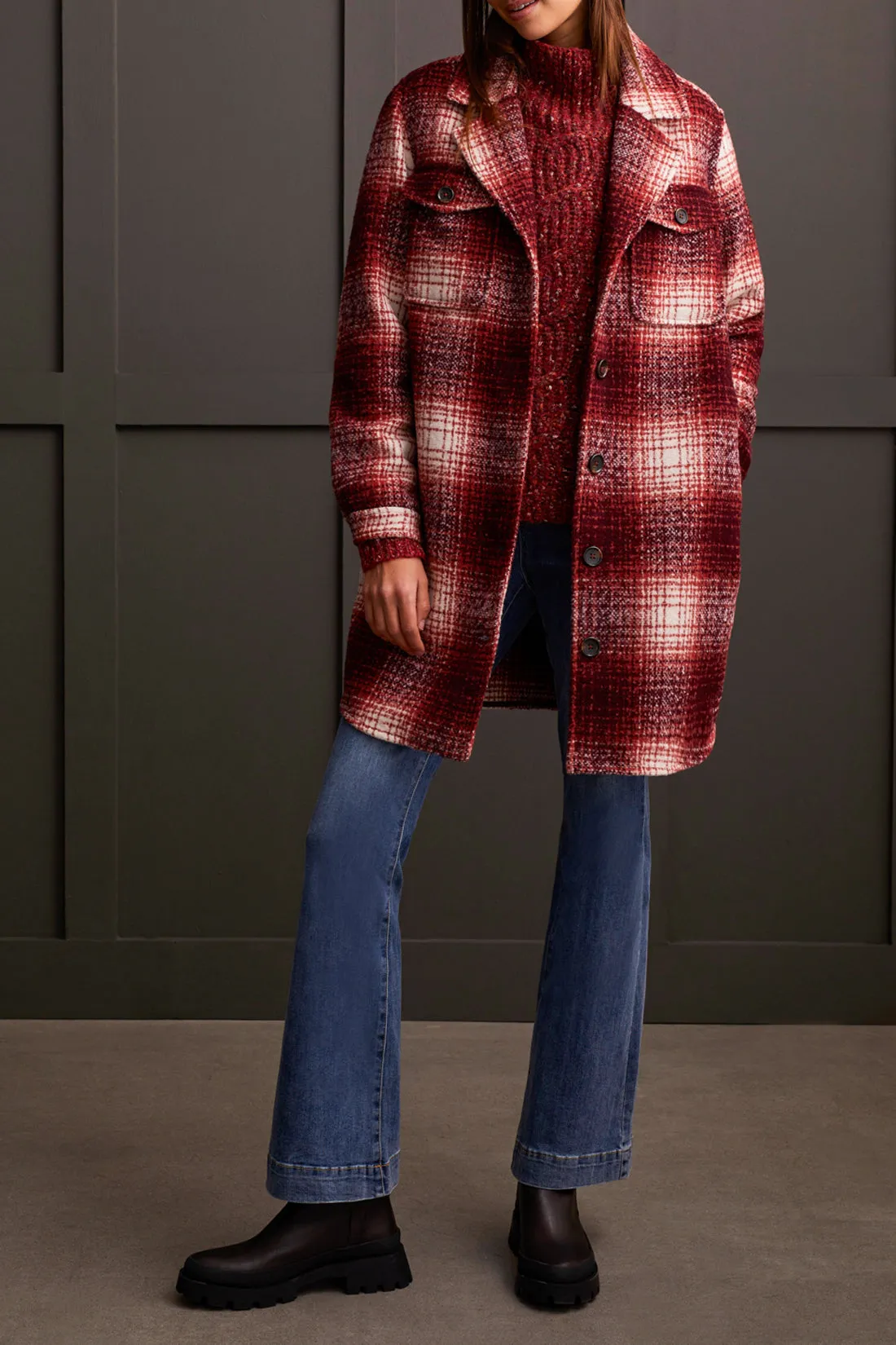 Tribal Emme Notch Collar Jacket - Port Wine sold by Boutique with Grace